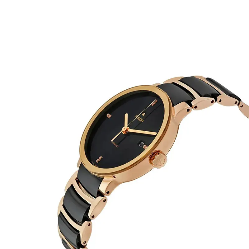 Rado Centrix Black Dial Two-tone Men's Watch | R30036712